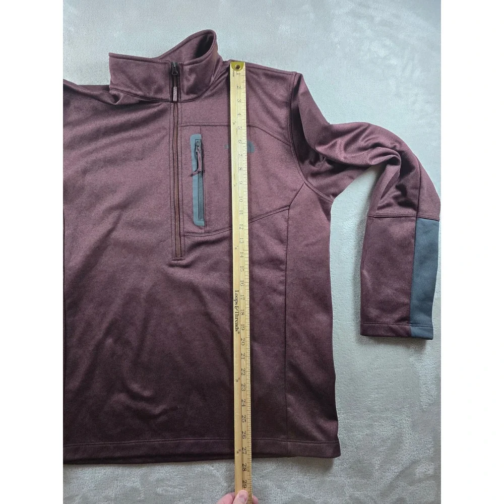 The North Face Quarter Zip Pullover Mens L Maroon Fleece Outdoor Hiking Gorpcore